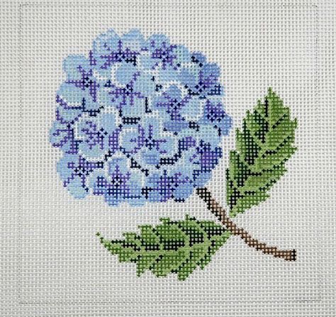 blue hydrangea 2 Hydrangea Cross Stitch Pattern Free, Hydrangea Cross Stitch Pattern, Blue Flower Cross Stitch, Hydrangea Cross Stitch, Blue Cross Stitch, 123 Cross Stitch, Celtic Cross Stitch, Easy Cross Stitch Patterns, Beaded Cross Stitch