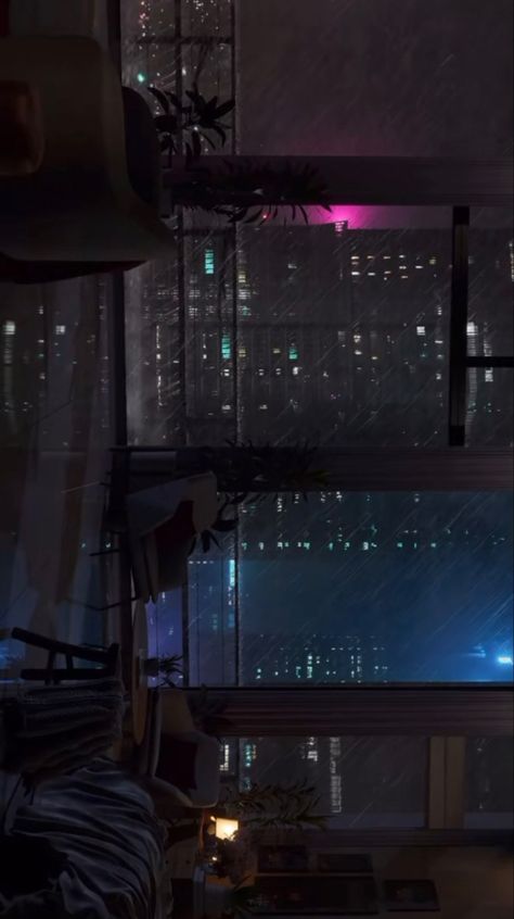 Night Rainy Aesthetic, Penthouse At Night, Reading Dark Academia, Penthouse Apartment Aesthetic, Private Aesthetic, Modern Mansion Interior, Rainy Aesthetic, Cute Coffee Shops, Seoul Night