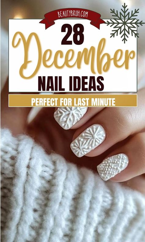 28 Gorgeous December Nails 2024 - Beauty Bruh December To January Nails, Nails Design December, Nail Ideas December 2024, Glam Winter Nails, December Birthday Nails, December Nail Art, December Nails Ideas, Nail Ideas December, December Nail Ideas