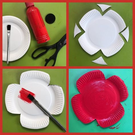 Poppy Garland, Paper Plate Poppy Craft, Make A Poppy, Remembrance Poppies, Remembrance Day Pictures, Poppy Craft For Kids, Remembrance Day Activities, Remembrance Day Art, Poppy Craft