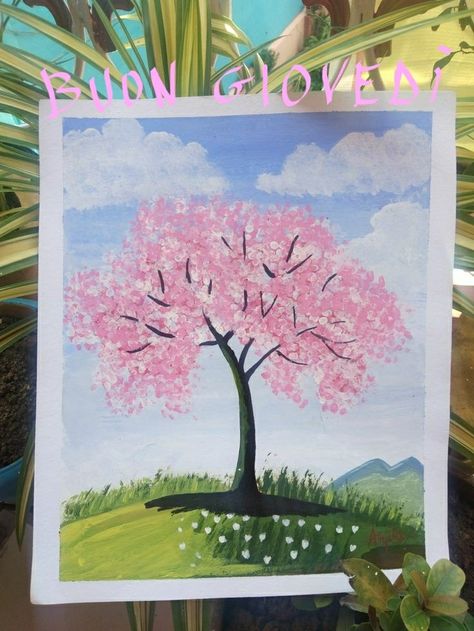 Spring Season Drawing, Landscape Drawing Easy, Spring Drawing, Flower Painting Canvas, Spring Landscape, Seasons Art, Spring Painting, Nature Drawing, Small Canvas Art