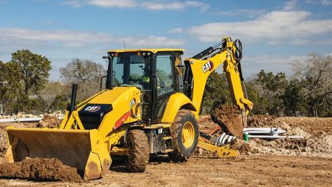 Cat Backhoe, Caterpillar Inc, Heavy Vehicles, Boom Lift, Stick Shift, Backhoe Loader, Construction Equipment, New Engine, Fuel Efficient