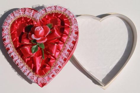 vintage Valentines, collection of valentine heart shaped candy boxes w/ flowers Valentines Collection, Heart Shaped Candy, Valentine Chocolate, Vintage Valentine, Valentine Candy, Candy Boxes, Vintage Valentines, Heart Candy, Chocolate Box