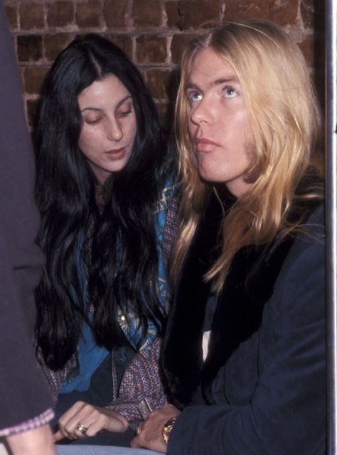 Cher and Gregg Allman Cher Gregg Allman, Extraordinary Photography, Greg James, 70s Cher, Cherilyn Sarkisian, Greg Allman, Young Cher, Cher 70s, Berry Oakley