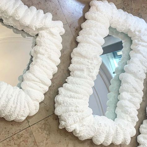 Arty Aesthetic, Form Mirror, Studio Mirror, Foam Mirror, Montana Labelle, Funky Mirrors, Vibey Room, Expanding Foam, Colourful Living Room Decor