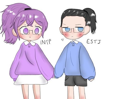 Estj Fanart, Estj Relationships, Intp Relationships, Mbti Intp, Emo Icons, Cute Fanart, Intp Personality Type, Intp T, Intp Personality