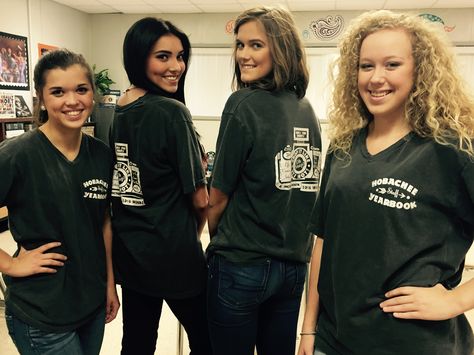 Yearbook Club Shirts, Yearbook Staff Shirts, Yearbook Shirts, Simple Tshirt Design, Yearbook Club, Teaching Yearbook, Staff Shirts, Yearbook Staff, Yearbook Ideas