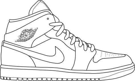 Basketball Coloring Pages, Nike Drawing, Jordan Painting, Nike Tenis, Animal Sleeve Tattoo, Art Handouts, Shoe Sketches, Bullet Journal Mood Tracker Ideas, Shoes Drawing