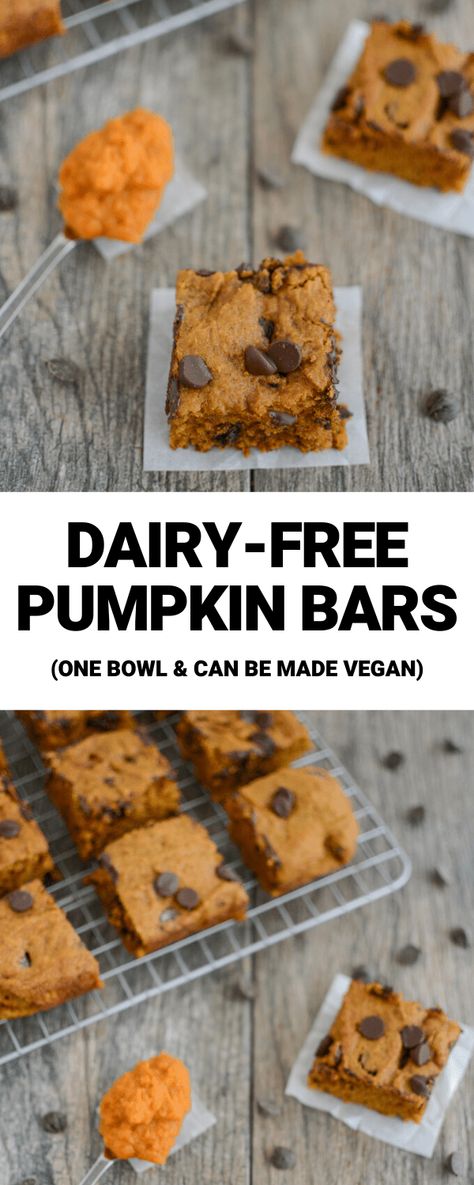 Dairy Free Pumpkin Bars, Dairy Free Pumpkin Dessert, Dairy Free Pumpkin Recipes, Mspi Recipes, Dairy Free Thanksgiving, Easy Pumpkin Dessert, Dairy Free Pumpkin, Pumpkin Recipes Easy, Soy Free Recipes