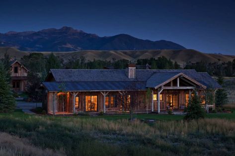 Enchanting rustic bunkhouse provides a welcoming retreat in Montana Rustic Bunkhouse, Bunkhouse Ideas, Cedar Shingle Roof, Montana Ranch, Cedar Roof, Northern Wisconsin, Rustic Retreat, Bunk House, Mountain House