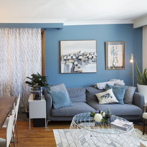 Blue Wall Decor Living Room, Broken Is Beautiful, Living Room Design Blue, Light Blue Living Room, Blue Walls Living Room, Teal Living Rooms, Light Blue Walls, Living Room Decor Colors, Living Room Photos