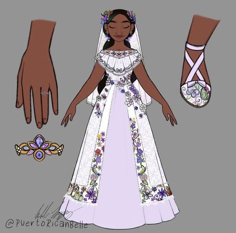 Encanto Dress Ideas, Encanto Oc Outfit, Encanto Outfit Ideas, Encanto Clothes, Encanto Genderbend, Encanto Dress, Hispanic Clothing, Encanto Oc, Isabella Madrigal