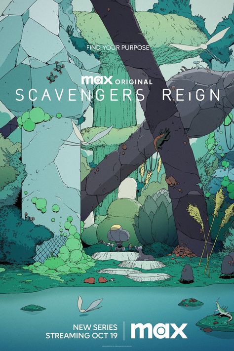 Scavengers Reign Art, Scavenger Reign, Scavengers Reign, Animated Movie Posters, Bg Design, Arte Sketchbook, Large Poster, Landscape Illustration, Environment Design