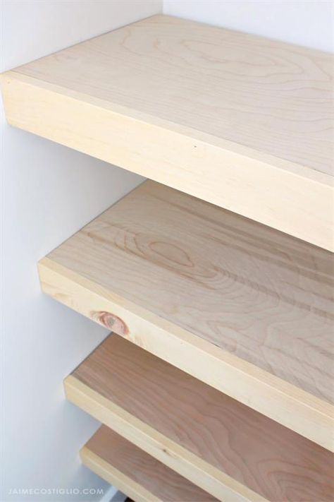 Homemade Pantry Shelves, Plywood Pantry, Annex Ideas, Plywood Shelf, Linen Closet Shelves, Pantry Diy, Wood Closet Shelves, Pallet Deck Diy, Homemade Decoration