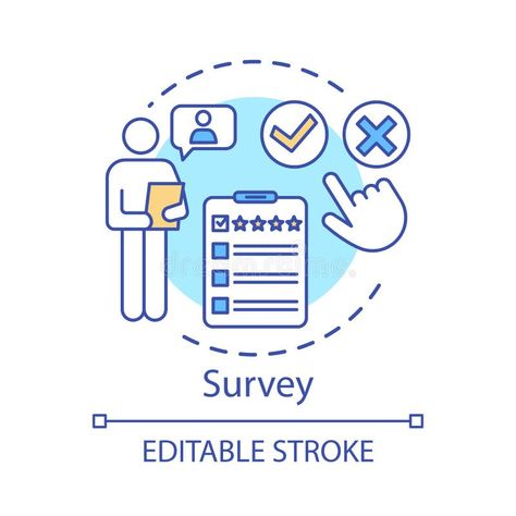 Survey concept icon royalty free stock images Survey Icon, Artwork Tutorial, Survey Design, Online Survey, Colorful Illustration, Online Surveys, Vector Artwork, Icon Illustration, Decor Project