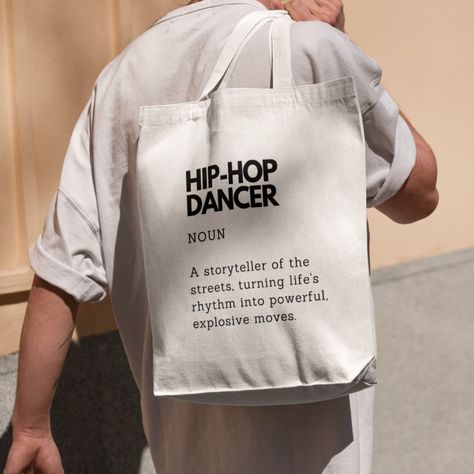 Hip-Hop Dancer Definition Tote bag, Gift for hip hop dancers, hip-hop Dancer definition accessories, Dance cotton bag, hip-hop lovers gift Dance Tote Bag, Salsa Dancer, Dance Gear, Salsa (dance), Hip Hop Dancer, Dancers Outfit, Dance Clothes, Dance Bag, Busy Lifestyle