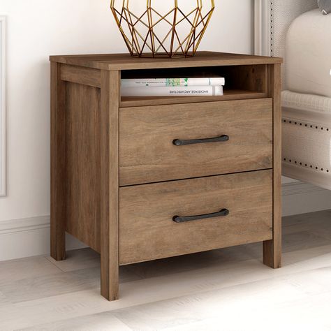 Black Nightstand, Side Tables Bedroom, Inspire Me Home Decor, 2 Drawer Nightstand, Wood Nightstand, Bedroom Night Stands, Drawer Nightstand, Night Stand, Bedroom Accessories