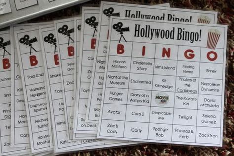 hollywood bingo Hollywood Week Activities, Hollywood Activities For Kids, Hollywood Activities, Hollywood Games, Hollywood Party Games, Multisyllabic Words Activities, Decoding Multisyllabic Words, Hollywood Songs, 3rd Grade Activities