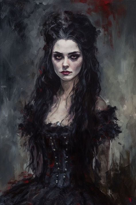 Story References, Woman With Dark Hair, Dream Woman, Haunting Beauty, Painting Board, Dark Elegance, Rennaissance Art, Vampire Art, The Haunting