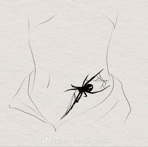 Titan Ae Tattoo, Cool Tattoo Designs Draw Sketch, Spider Tattoo For Women Hip, Spiderweb Tattoo On Shoulder, Fairytail Tattoo Ideas, Under Bust Tattoo, Lower Back Tat, V Line Tattoos, Dark Feminine Tattoos