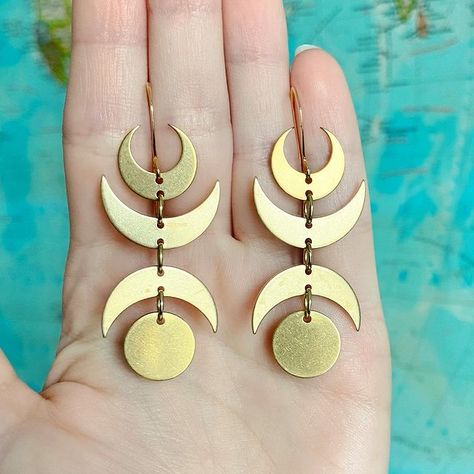 Smarter Shopping, Better Living! Aliexpress.com Lilith Sigil, Sun And Moon Earrings, Eyeball Earrings, Lunar Moon, Metaphysical Jewelry, Geometric Hoop Earrings, Moon Cycles, Earrings Everyday, Baroque Pearl Earrings