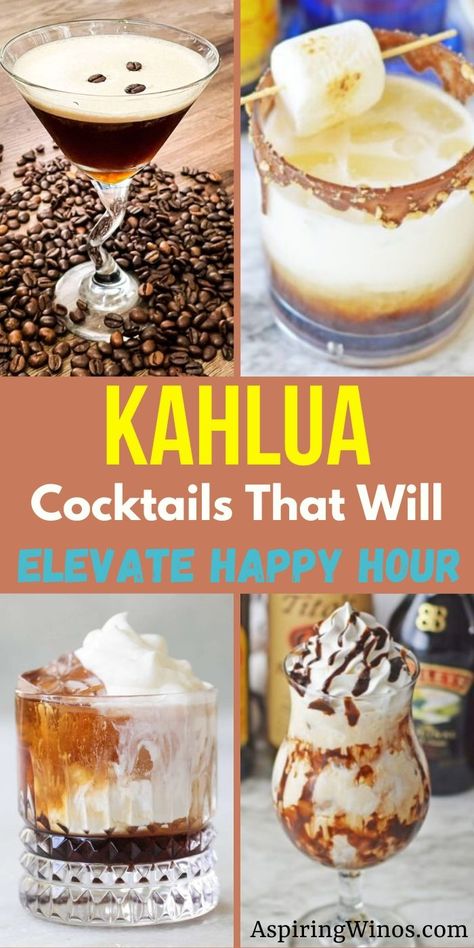 The Ultimate Guide to Mixing Kahlua Cocktails | Kahlua Cocktail Recipes | Creamy and Delicious Kahlua Cocktails | Kahlua cocktails to serve at your next happy hour | amazing cocktails you need to try #KahluaCocktails #Cocktails #CocktailRecipes #HappyHourIdeas #Kahlua Kaluha Recipes Drinks Cocktails, Kaluha Recipes, Kahlua Cocktails, Kaluah Recipes, Kahlua Drinks, Kahlua Recipes, Fall Drink Recipes, Amazing Cocktails, Girly Drinks