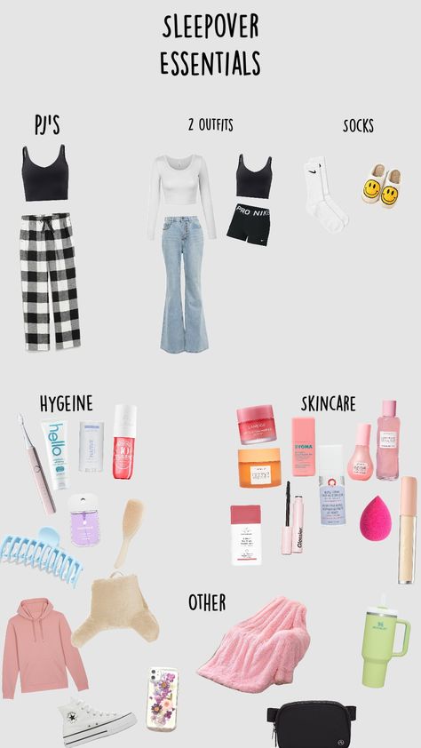 #sleepover #packing #fun I love sleepovers! 🫶🏼🫶🏼🫶🏼 Sleepover Essentials Packing Lists, Sleepover Packing List Teen Girl, What To Pack For A Sleepover, Packing For A Sleepover, Sleepover Ideas For Teenagers, Packing Necessities, Sleepover Packing, Traveling List, Sleepover Packing List