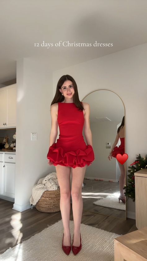 ZARA NEW  SHORT MATCHING … curated on LTK Zara Dress Outfit, Zara Red Dress, Christmas Shoot, Casual Day Outfits, Zara New, Zara Dress, Holiday Style, 18th Birthday, Holiday Fashion