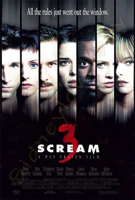 Feb 24,2000 Webster Twelve, Webster, NY Scream 2000, Scream 3 Poster, Sydney Prescott, Scream Trilogy, Scream Series, Scream Movies, Horror Classics, Scream 2, Billy Loomis