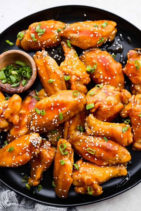 Sweet and Sour Wings Sweet And Sour Wings, Wings In The Oven, Chicken Wing Sauces, Crispy Wings, Sweet And Sour Chicken, The Recipe Critic, Sweet Sour Chicken, Recipe Critic, Sweet N Sour Chicken