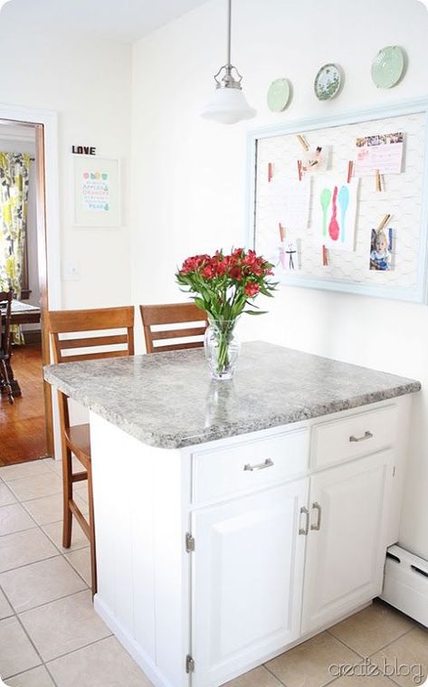 Kitchen island against wall - Love the idea of this for my kitchen Island Against Wall, Kitchen Island Against Wall, Kitchen Island Ideas Diy With Seating, Unique Kitchen Design, Small Kitchen Island, Large Kitchen Island, Kitchen Island With Seating, Diy Kitchen Island, Island With Seating