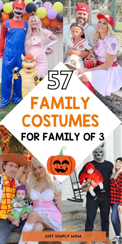 Family Costumes For Halloween, Costume Halloween Famille, Costumes For Family, Family Costumes For 3, Family Themed Halloween Costumes, Mom Halloween Costumes, Old Halloween Costumes, Halloween Costumes For Family, Themed Halloween Costumes