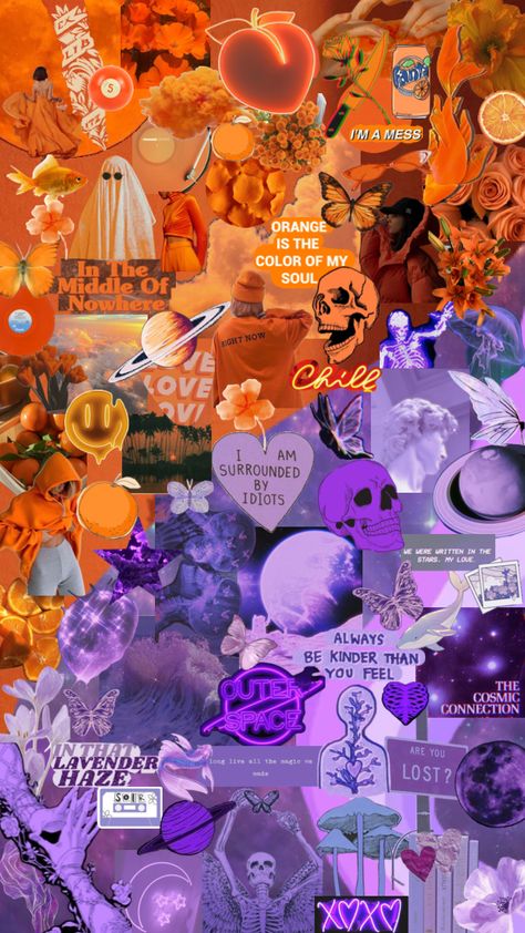 #shuffles #shufflesart #shufflescollage #vibes #wallpaper #fyp #orangeaesthetic #orange #orangevibes #purple #purpleaesthetic #purplevibes #art Purple And Orange Wallpaper Aesthetic, Halloween Wallpaper Purple And Orange, Orange And Purple Wallpaper, Orange And Purple Aesthetic, Purple Orange Aesthetic, Purple And Orange Aesthetic, Purple And Orange Wallpaper, Cutest Wallpaper, Collage Wallpapers