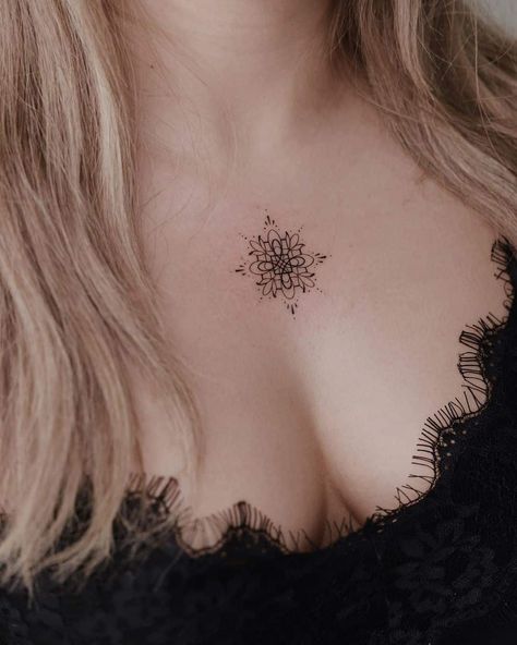 10 Best Mandala Tattoo Designs to Inspire You Navel Tattoos For Women, Attractive Tattoos, Mandala Sternum Tattoo, Ornament Tattoo, Mandala Tattoo Designs, Small Mandala Tattoo, Nape Tattoo, Bohemian Tattoo, Small Mandala