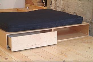 plywood bed - Google Search: Platform Beds Ideas, Plywood Bed Designs, Plywood Bed, Coastal Bedroom Furniture, Beds Ideas, Wooden Platform Bed, Bed Platform, Coastal Bedroom, Bed Frame With Storage