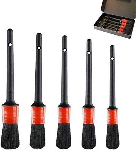 COCODE Detail Brush (Set of 5), Auto Detailing Brush Set Perfect for Car Motorcycle Automotive Cleaning Wheels, Dashboard, Interior, Exterior, Leather, Air Vents, Emblems : Amazon.ca: Automotive Homemade Xmas Decorations, Automotive Detailing, Cleaning Car Interior, Auto Detailing, Clean Your Car, Car Cleaning Hacks, Safe Cleaning Products, Wash Brush, Car Hacks