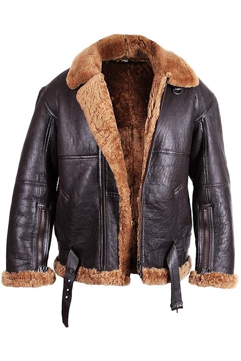 Mens #AviatorFlying #B3 #Shearling #SheepskinLeather #Bomber Jacket with #Shearling style and breathtaking design now available at fantastic price with FREE"  Shop Now >> https://bit.ly/2T1xu0u Sheepskin Jacket Mens, Flying Jacket, Fur Leather Jacket, Sheepskin Jacket, Lambskin Leather Jacket, Men's Leather Jacket, Aviator Jackets, Real Leather Jacket, Men's Jackets