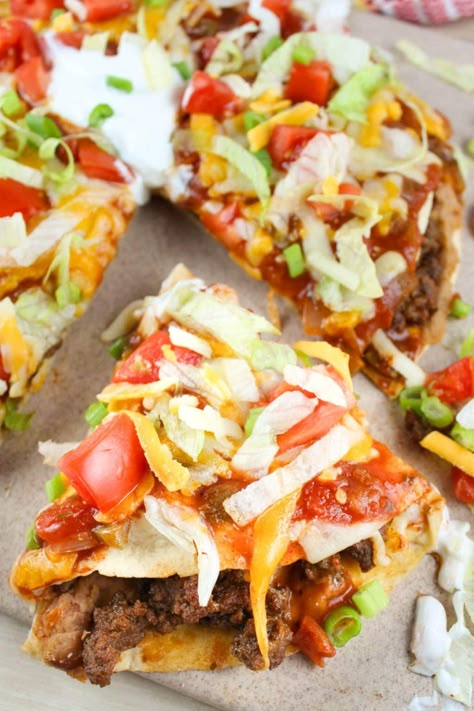 Air Fryer Taco Pizza, Taco Pizza With Refried Beans, How To Fry Tortillas, Air Fryer Taco Meat, Air Fryer Tacos Flour Tortillas, Air Fryer Mexican Pizza, Taco Bell Refried Beans Recipe, Low Carb Taco Bell, Flour Tortilla Pizza