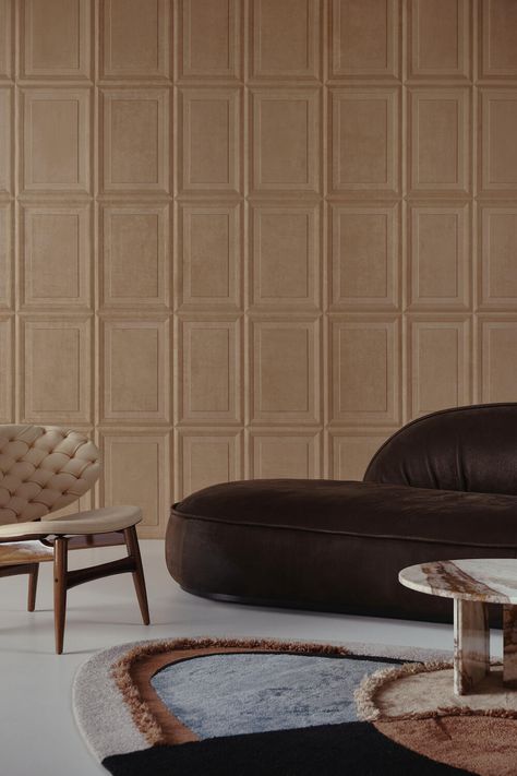 Amber Lewis’s latest line for Anthropologie, 3D-printed wallcoverings from Arte and more Arte Wallcovering, Faux Cowhide Rug, Faux Cowhide, Rome Antique, Decorative Mouldings, Coffered Ceiling, Decorative Panels, Eames Lounge Chair, Wall Treatments