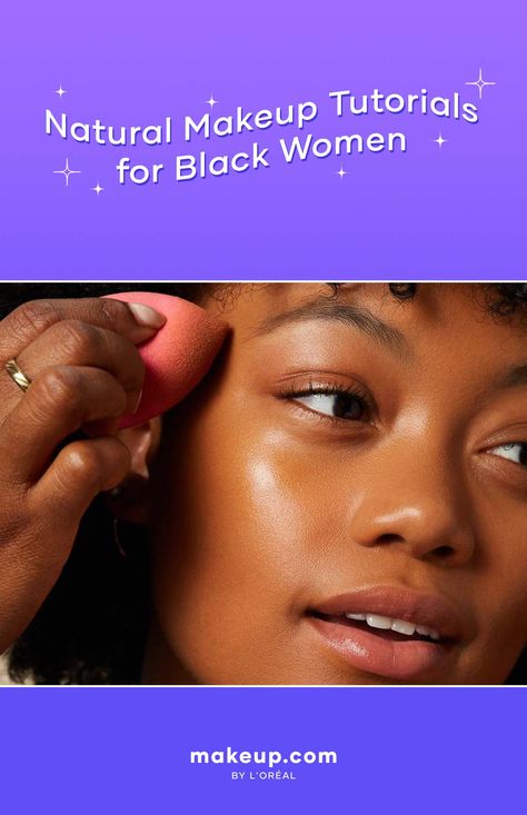 Natural Makeup Tutorials for Black Women Natural Makeup For Black Women, Easy Natural Makeup, Natural Makeup Tutorials, Sparkly Eyeshadow, Minimal Makeup Look, Darker Skin Tones, Beauty Space, Everyday Makeup Routine, Dark Complexion