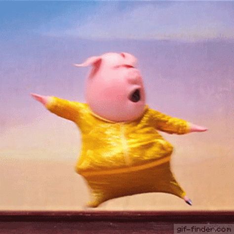 Dance Happy GIF - Dance Happy Pig - Discover & Share GIFs Singing Funny, Pig Gif, Sing Movie, Images Emoji, Happy Pig, Animated Emoticons, Happy Gif, Dancing Gif, Bad Romance