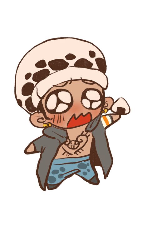 Cute Law One Piece, One Piece Cute Chibi, Trafalgar Law Drawing, Trafalgar Law Icon, One Piece Chibi, One Piece Law, Luffy Fanart, Law Icon, Law One Piece