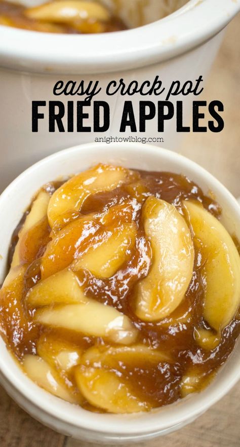 These Easy Crock Pot Fried Apples are a perfect, effortless Thanksgiving side dish or an everyday treat! You'll love how easy they are to whip up! Wallpaper Food, Thanksgiving Food Sides, Crock Pot Desserts, Fried Apples, Thanksgiving Recipes Side Dishes, Thanksgiving Dishes, Thanksgiving Sides, Crockpot Recipes Slow Cooker, Crock Pot Cooking