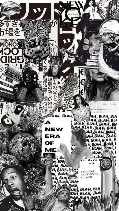 Vision Board Black And White Aesthetic, Black And White Collage Aesthetic, Black And White Collage Wallpaper, Black And White Aesthetic Collage, Black And White Collage, Black Collage, Widget Ideas, Color Collage, Collage Template