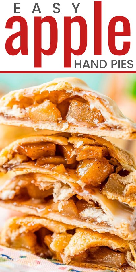 Fruit Empanadas, Easy Hand Pies, Pocket Pies, Pies Easy, Desserts Apple, Peach Pies, Fried Apple, Apple Pie Filling Recipes, Fabulous Desserts