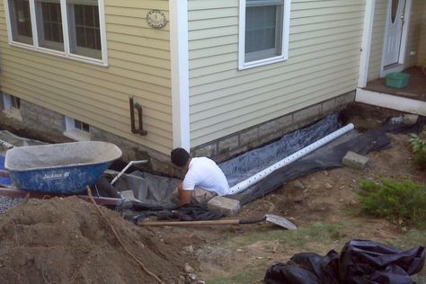 French Drain System, French Drains, Home Renovation Loan, No Foundation, French Drain, Drainage Solutions, Home Improvement Loans, Lawn Sprinklers, Rain Water Collection