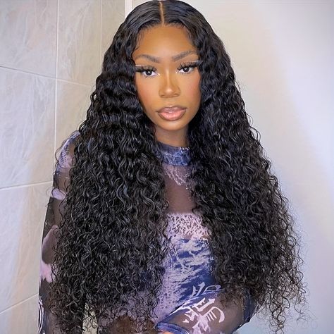 Shop brazilian water wave 13x6x1 lace front wig 100% human hair t part water wave wig for women pre plucked natural hairline with baby hair natural black 150% at the lowest price at Temu. Check reviews and See what's new of beauty & health. Explore the latest arrivals. Full Lace Frontal, Effortless Beauty, Wave Wig, Glamorous Style, Lace Closure Wig, Hair Density, Closure Wig, Frontal Wig, Hair Quality