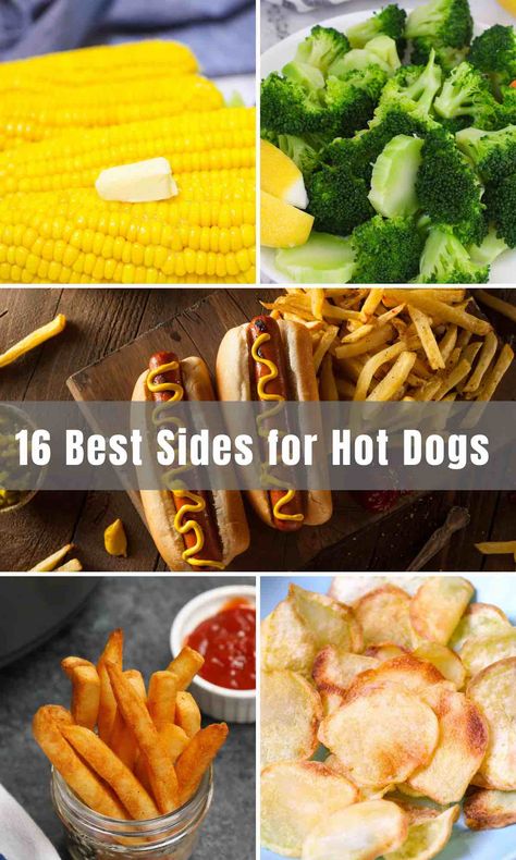 Best Side Dishes for Hot Dogs Sides For Hot Dogs Dishes, Best Sides For Hot Dogs, Hot Dog Bbq Side Dishes, Sides For Corn Dogs, Side Dish For Hot Dogs Ideas, Side Dishes For Brats And Hot Dogs, Hot Dogs Sides Dishes, What To Have With Hot Dogs, Side Dishes For Chili Dogs