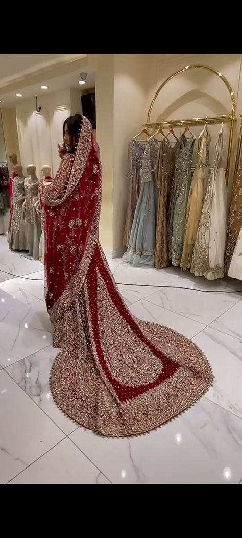 New Style Gorgeour Bridal Lehenga Front Shirt side short & Back Tale Long Wid Embroided Red Dupatta. Tail Bridal Lehenga, Red Dupatta, Bridal Lehenga Collection, Lehenga Collection, Bridal Lehenga, Bridal Looks, New Style, Lehenga, Bridal Dresses