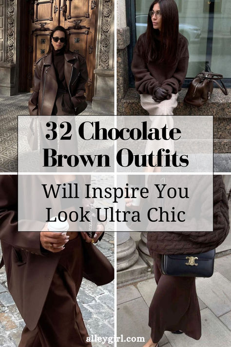 chocolate brown dress outfit, fall fashion 2024 women, fall outfits, fall fashion trends All Brown Fall Outfit, Brown Skirt And Sweater Outfit, Brown Midi Dress Outfit Fall, Sophisticated Outfits Winter, Brown 90s Outfit, Dark Brown Fall Outfits, Chocolate Fall Outfit, Long Sleeve Brown Dress Outfit, Brown Fall Outfits For Women